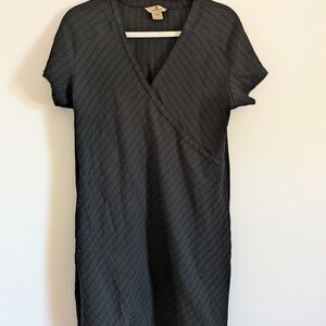 Casual Woolrich Black Faux Wrap Dress
